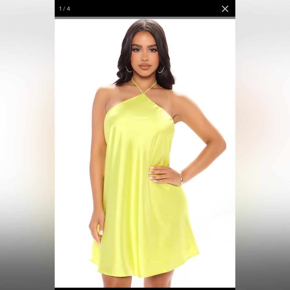 NWT SILKY GREEN DRESS FASHION NOVA